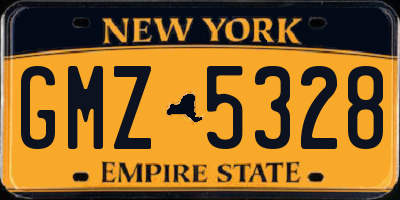 NY license plate GMZ5328