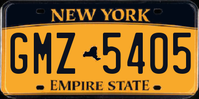 NY license plate GMZ5405