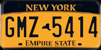 NY license plate GMZ5414