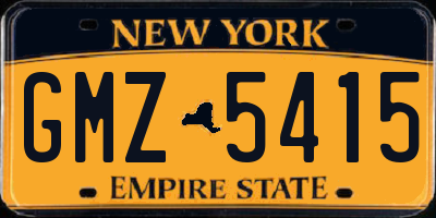NY license plate GMZ5415