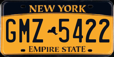 NY license plate GMZ5422