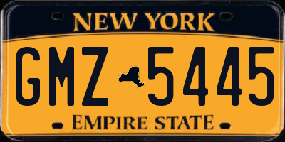 NY license plate GMZ5445
