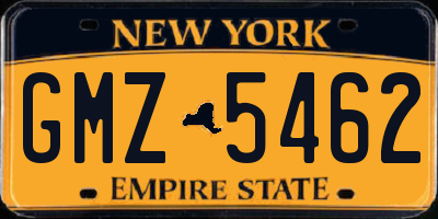 NY license plate GMZ5462