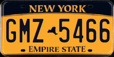 NY license plate GMZ5466