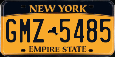 NY license plate GMZ5485