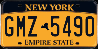 NY license plate GMZ5490