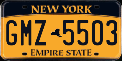 NY license plate GMZ5503