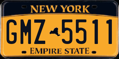 NY license plate GMZ5511