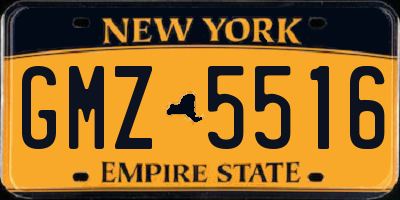 NY license plate GMZ5516