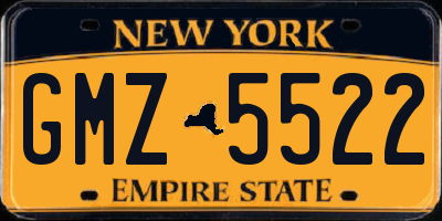 NY license plate GMZ5522