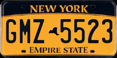 NY license plate GMZ5523