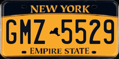 NY license plate GMZ5529