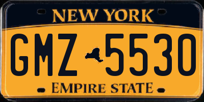 NY license plate GMZ5530