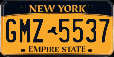 NY license plate GMZ5537