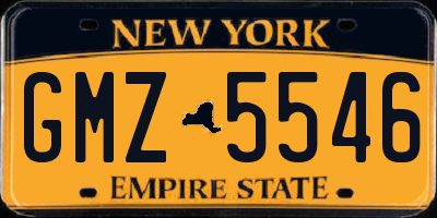 NY license plate GMZ5546