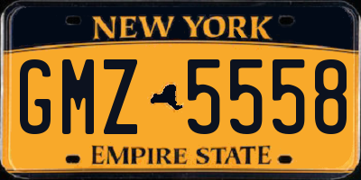 NY license plate GMZ5558