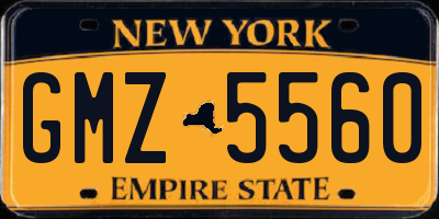 NY license plate GMZ5560