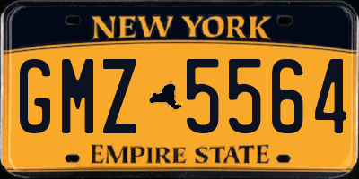 NY license plate GMZ5564