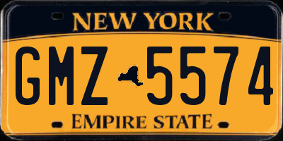 NY license plate GMZ5574