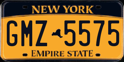 NY license plate GMZ5575
