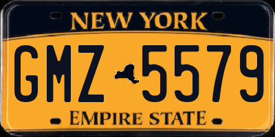 NY license plate GMZ5579