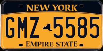 NY license plate GMZ5585