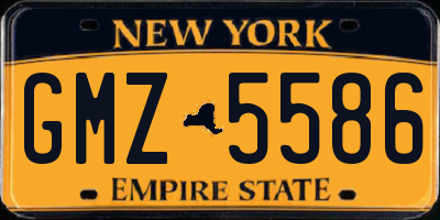NY license plate GMZ5586
