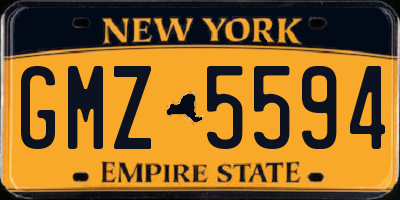 NY license plate GMZ5594