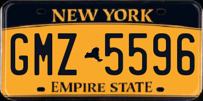 NY license plate GMZ5596