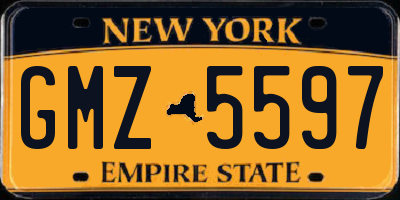 NY license plate GMZ5597