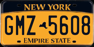 NY license plate GMZ5608
