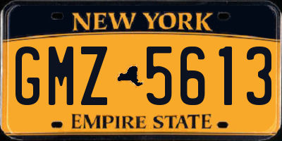NY license plate GMZ5613