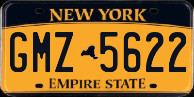 NY license plate GMZ5622