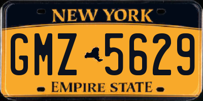 NY license plate GMZ5629