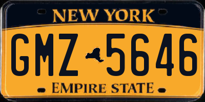 NY license plate GMZ5646