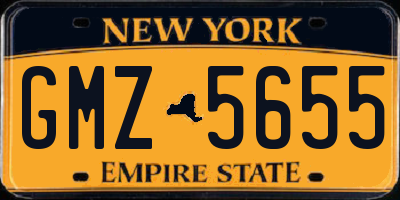 NY license plate GMZ5655