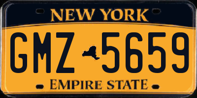 NY license plate GMZ5659