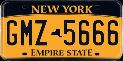 NY license plate GMZ5666