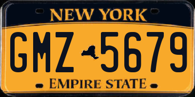 NY license plate GMZ5679