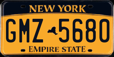 NY license plate GMZ5680