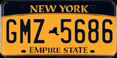 NY license plate GMZ5686