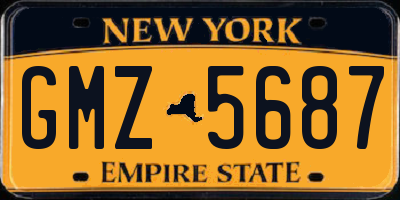 NY license plate GMZ5687