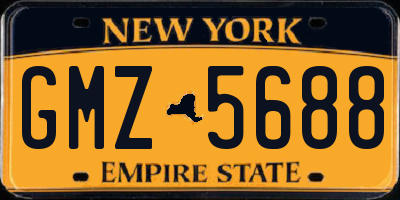 NY license plate GMZ5688