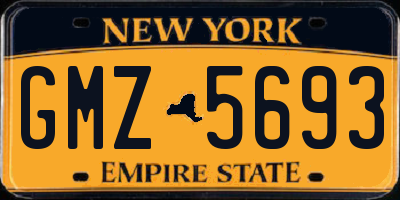NY license plate GMZ5693