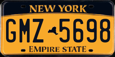 NY license plate GMZ5698
