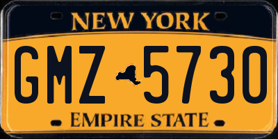 NY license plate GMZ5730