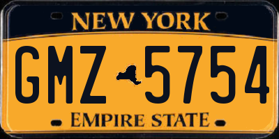 NY license plate GMZ5754