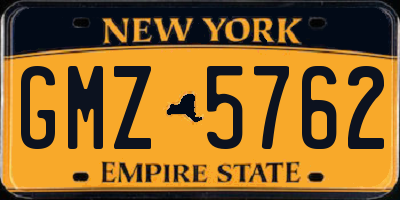 NY license plate GMZ5762