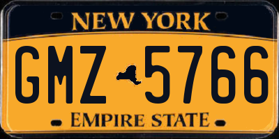 NY license plate GMZ5766