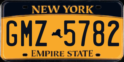 NY license plate GMZ5782